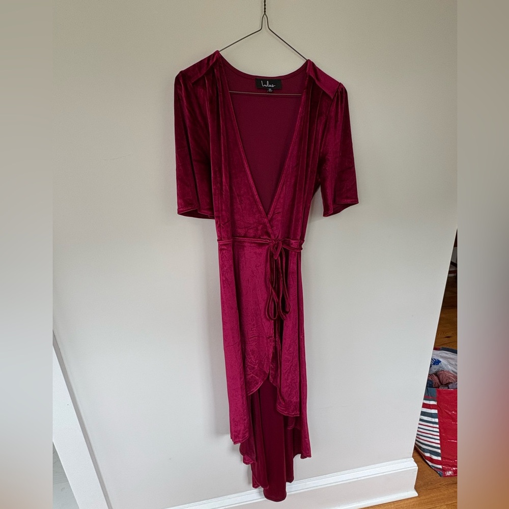 Lulu's Rich Burgundy Dress
